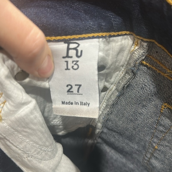 R13 waxed skinny jeans - size 27 never worn - - Picture 3 of 9